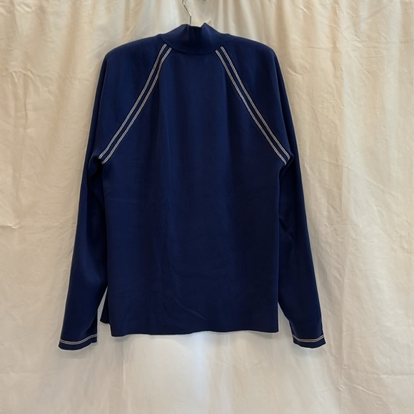 Banana Republic Blue with White Stripe Sweater size L - Picture 2 of 8